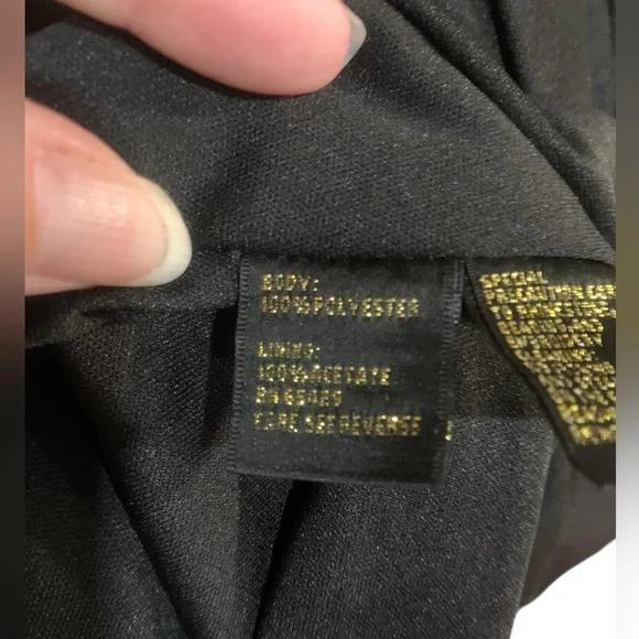 Vintage 90’s Donna Vina Couture black velvet boatneck midi dress size 16 - Picture 9 of 9